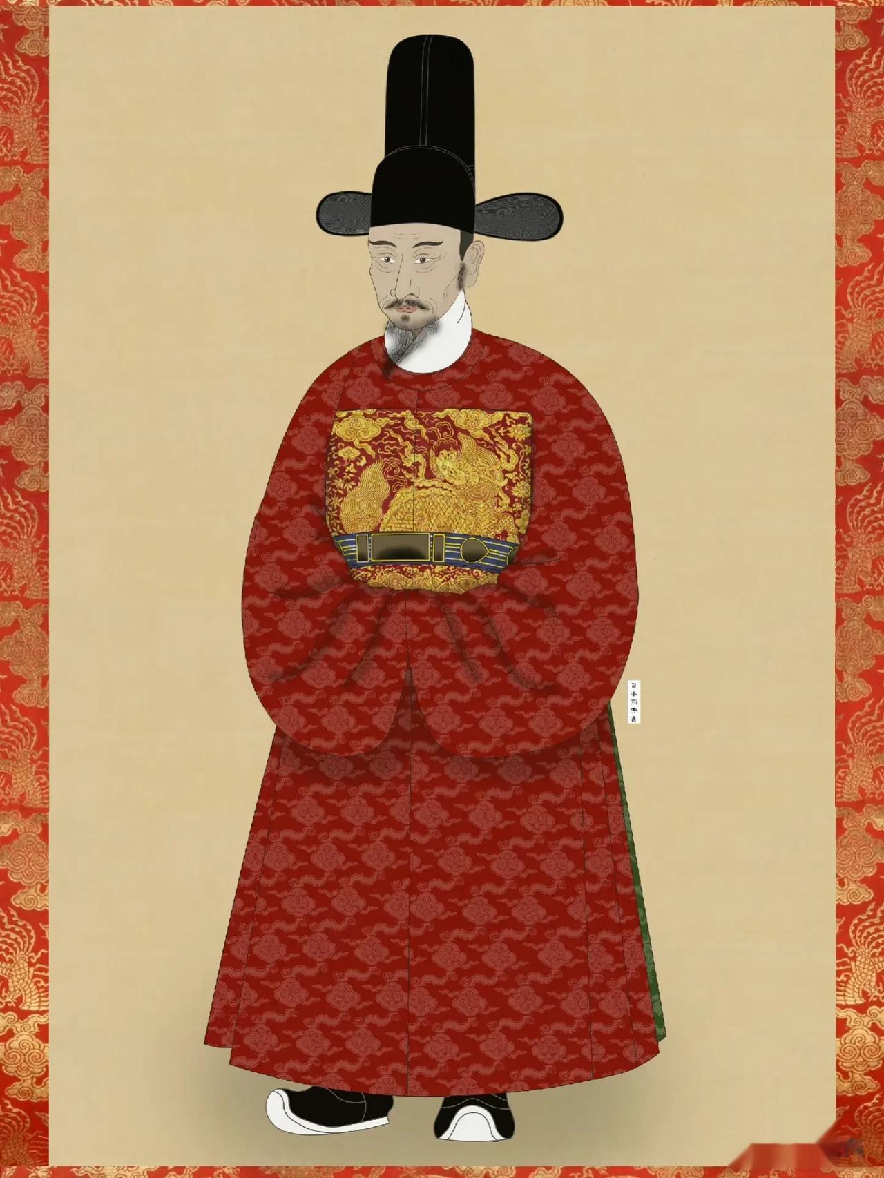 图：明朝赐服丰臣秀吉夫妇画像
万历朝鲜战争次年，明朝提出和谈意愿，丰臣秀吉也对应