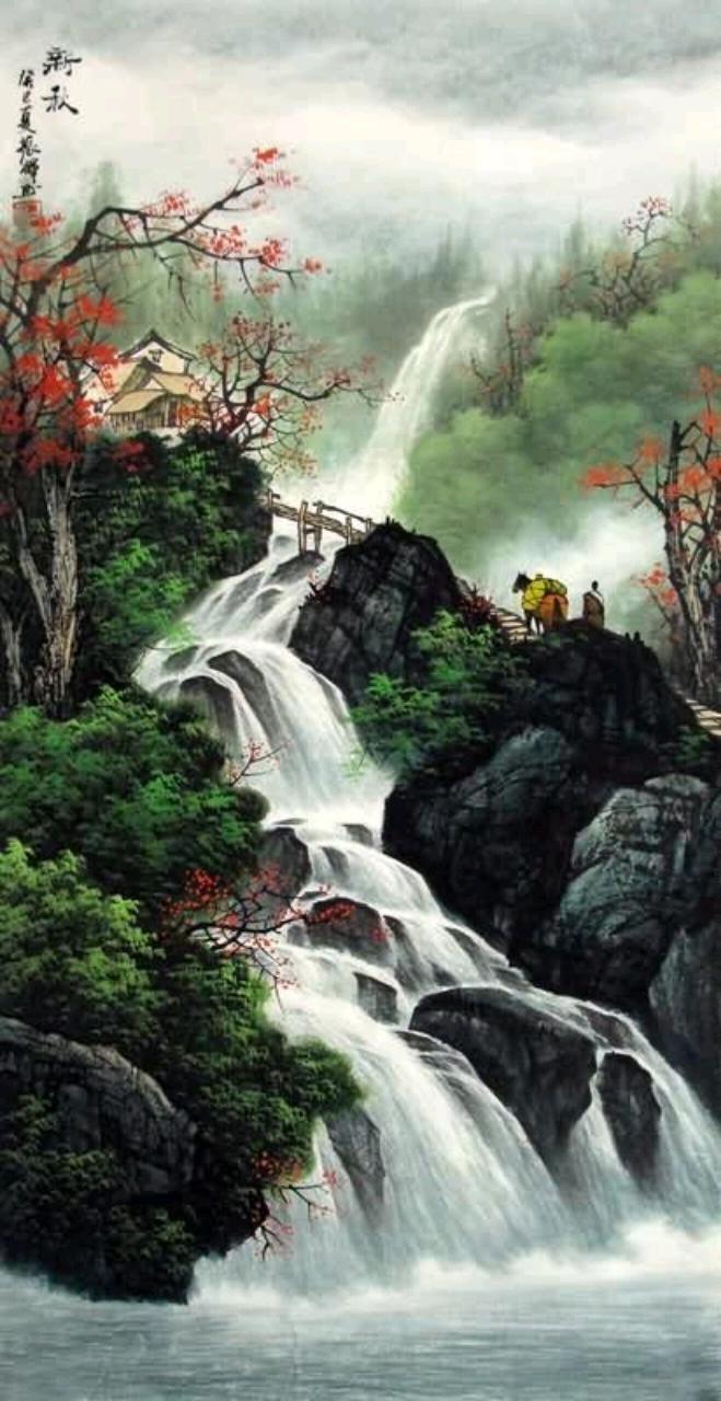 好美的山水画，等我老了一定要和老婆一块到现场去看看：世界这么大，总归要去走走，看