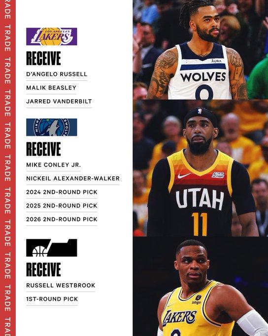 重磅消息！这个赛季绝对的重磅消息！就在不久前，NBA传来一则令人震惊的交易：湖人