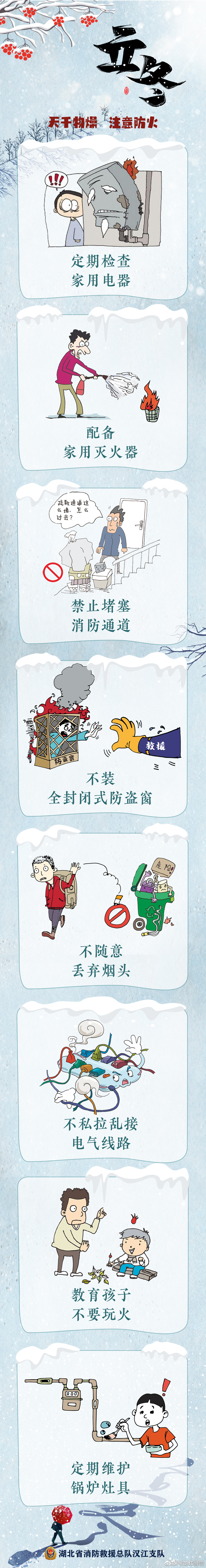 【冬季天干物燥，注意预防火灾】