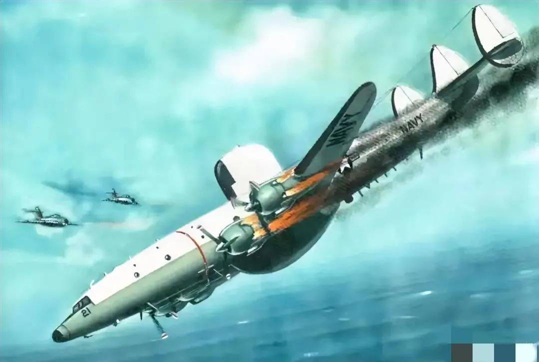 打一拳才知道疼！
1969年美国海军一架大型 EC -121预警机，朝鲜东海岸搜