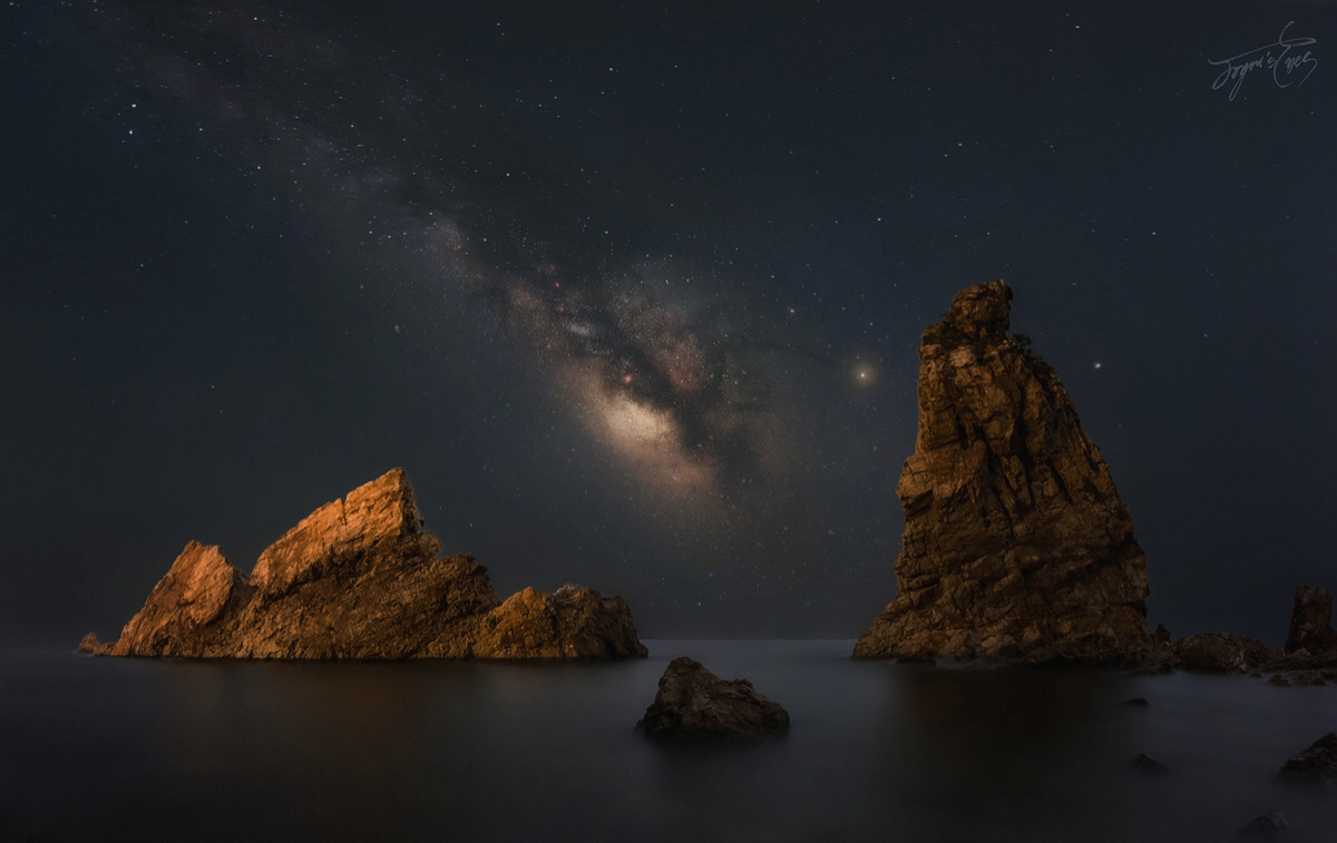 《消失的风景》 大连《消失的风景》图一、图二由于码头加了探照灯，再也拍不了星空了