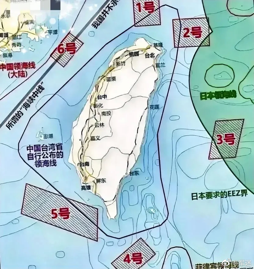 解放军环岛演习态势图 ​​​