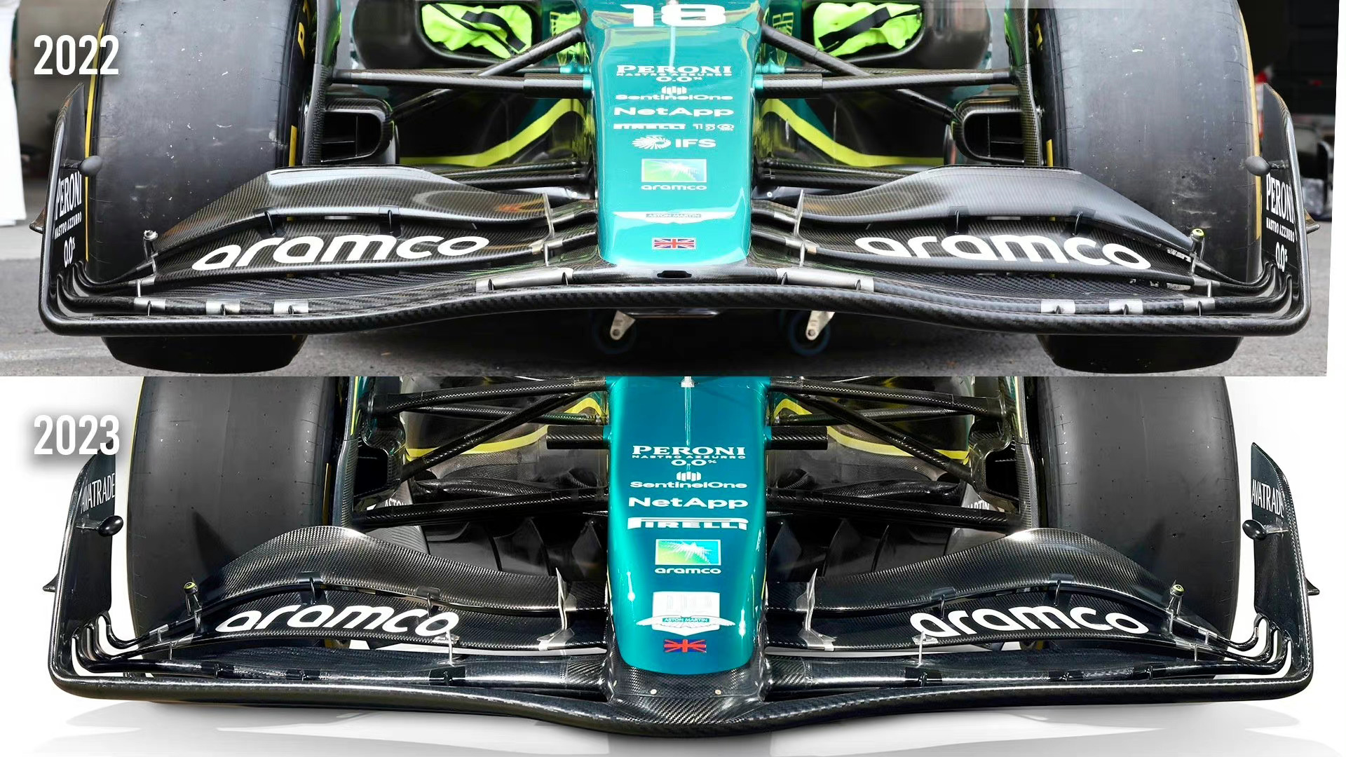 阿斯顿马丁AMR23 🆚2022赛季AMR22对比🔍#F1##赛车##Car
