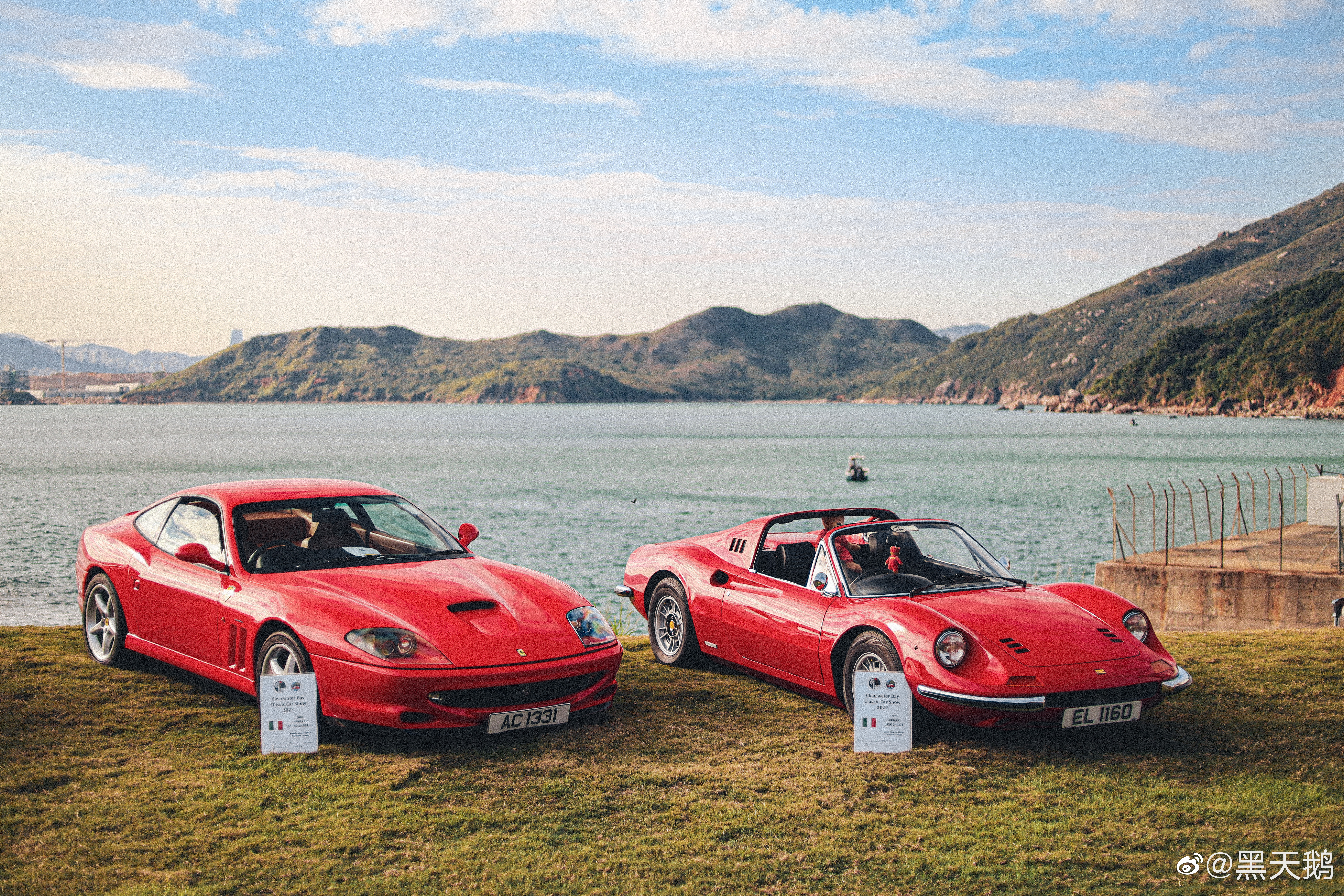 Dino 246GTS & 575 Maranello红色法拉利总是经典车展中的