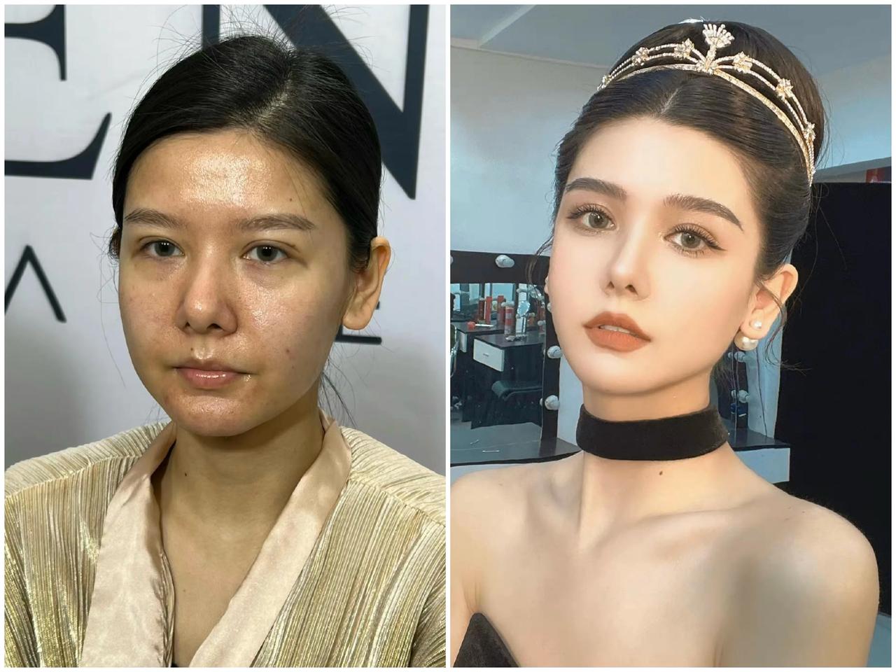 感叹化妆的强大，普通小美女变成超级大美女的感觉，所以女孩们打扮起来吧！你一定会更