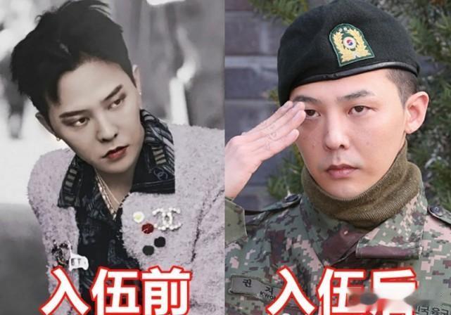男神入伍前VS入伍后
我们都知道韩国的男生到了年纪之后都要去服兵役的，但是两年的
