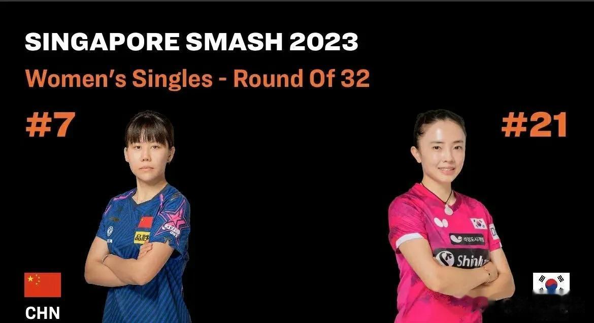WTT新加坡大满贯2023，陈幸同3：0田志希，陈幸同前两局都是11-7获胜，第