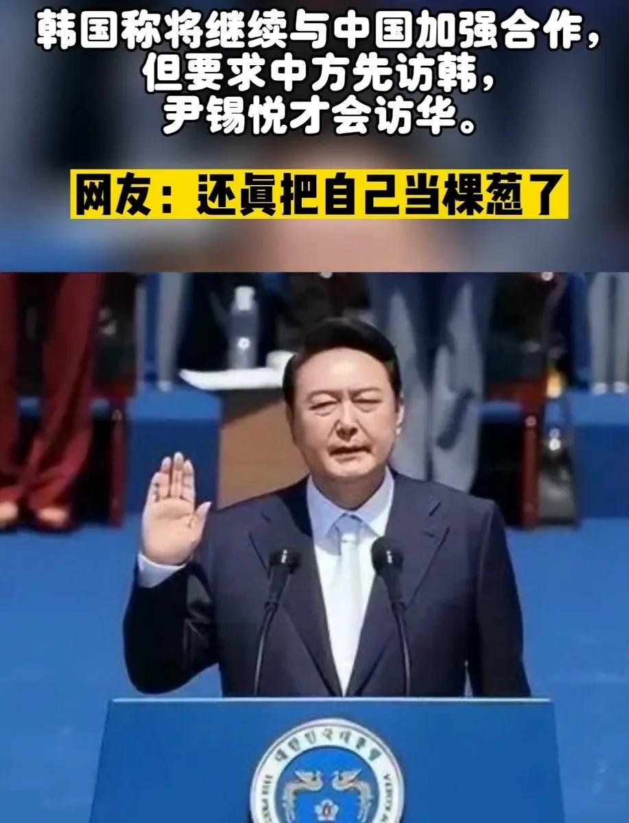 光吃泡菜脑子都吃坏了！突发消息！韩国叫嚣道：“韩国会继续加强跟中国的合作，但要求