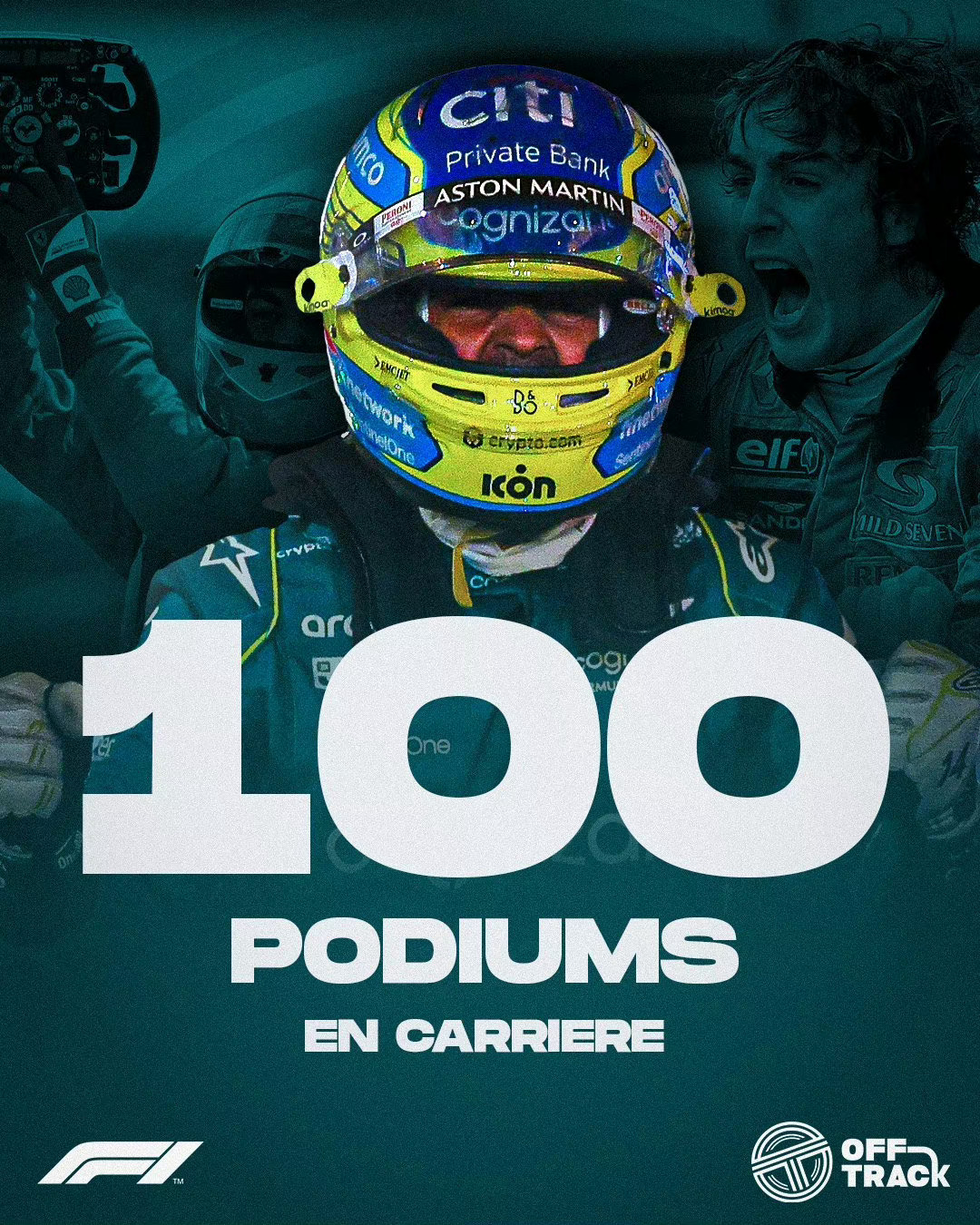 阿斯顿马丁申诉成功，头哥恢复P3季军成绩祝贺阿隆索取得职业生涯第100个F1领奖