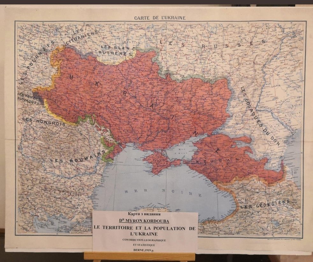 1919年，乌克兰人民共和国的法理边界  历史上短暂存在的乌克兰人民共和国，是乌