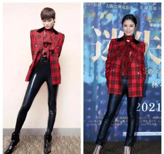 “大美人”林心如撞衫李宇春，竟然输了？
大家说说，输在哪里呢？