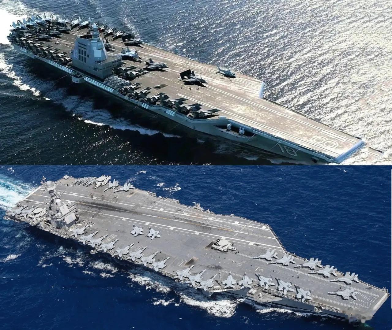 福建号与福特号俯视图！ ​​​