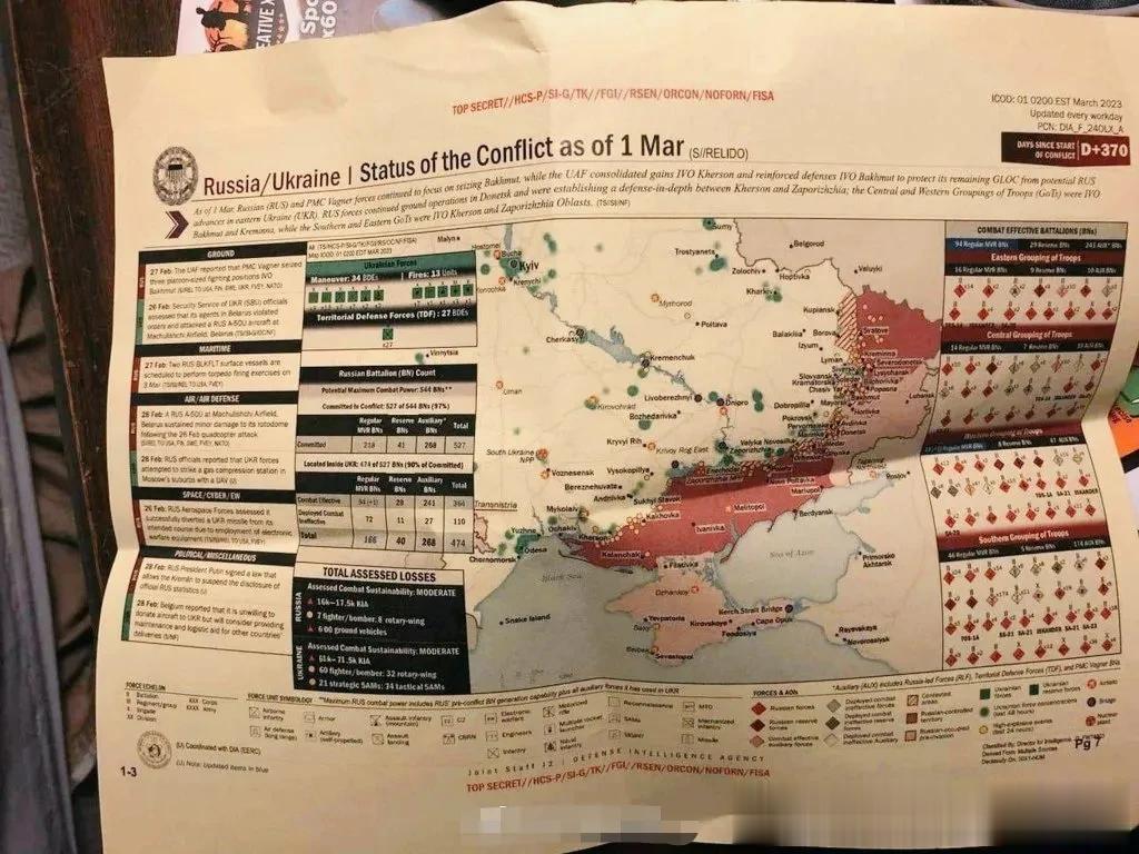 《纽约时报》：五角大楼正在调查是谁曝光了“乌克兰秘密战争计划”？

拜登政府高级