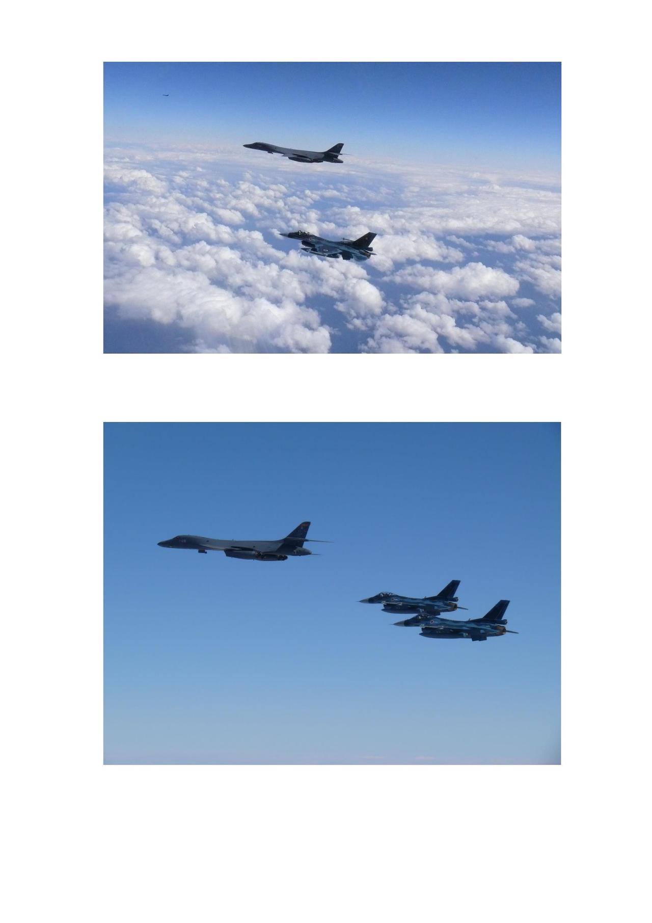 3 月2日，美国空军的两架 B-1B“枪骑兵”、四架 F-16 战隼和一架 KC