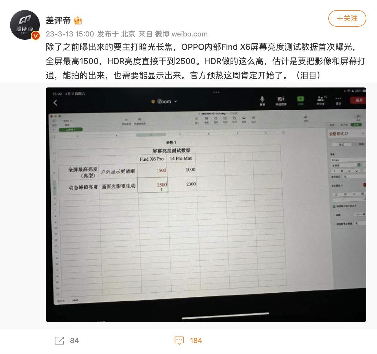屏幕比果子还强，OPPO Find X6系列这次的堆料真的可以啊！刚看到博主曝光