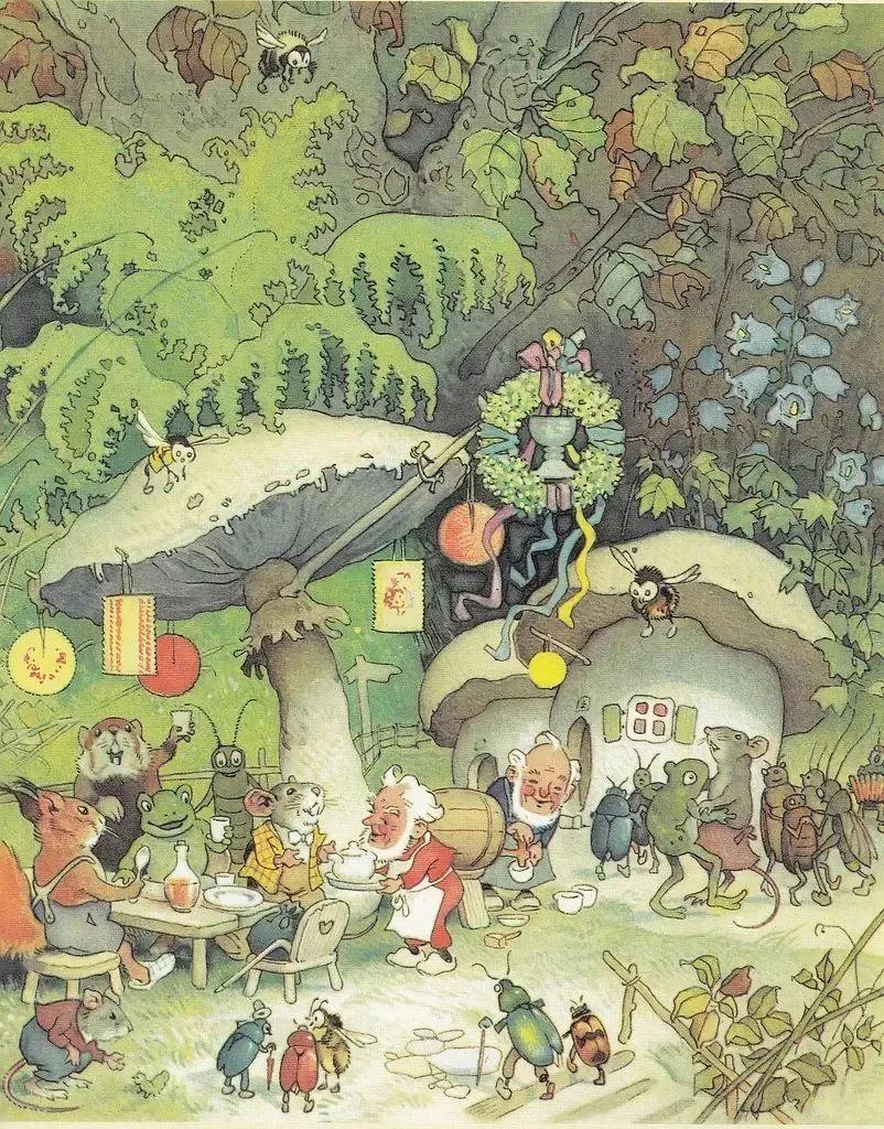 森林里的童话故事Ⅰ插画家Fritz Baumgarten🌵🍃 ​​
 