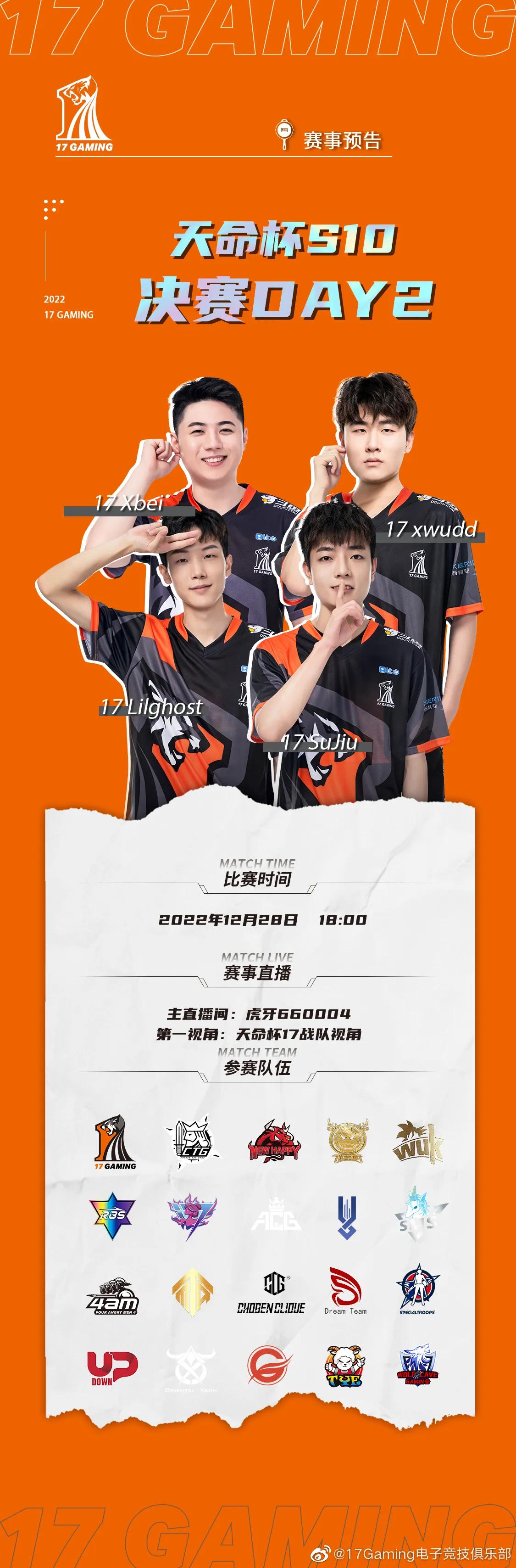 天命杯S10决赛D2看点：
[