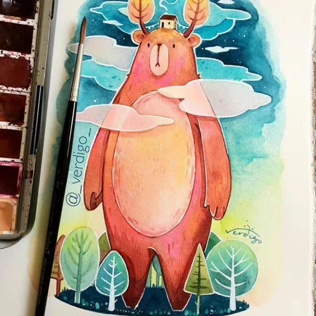 虽然你傻B，但你在做自己，为你感到开心.



插画师verdigo
 