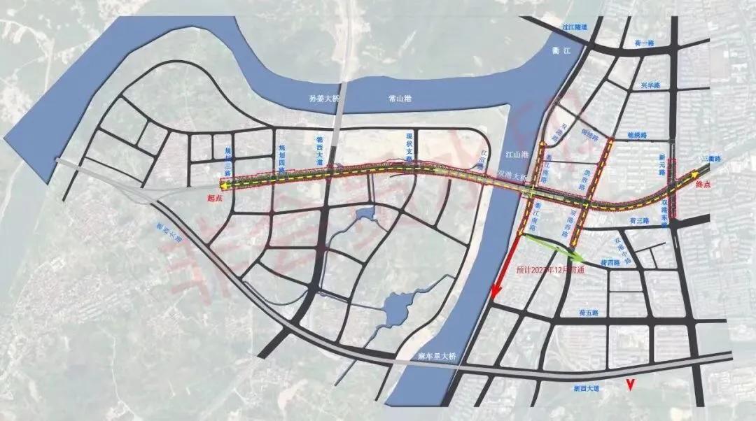 因双港大桥建设项目需要，需对曙光北路双港大桥桥底路段进行全封闭施工（永久废止）