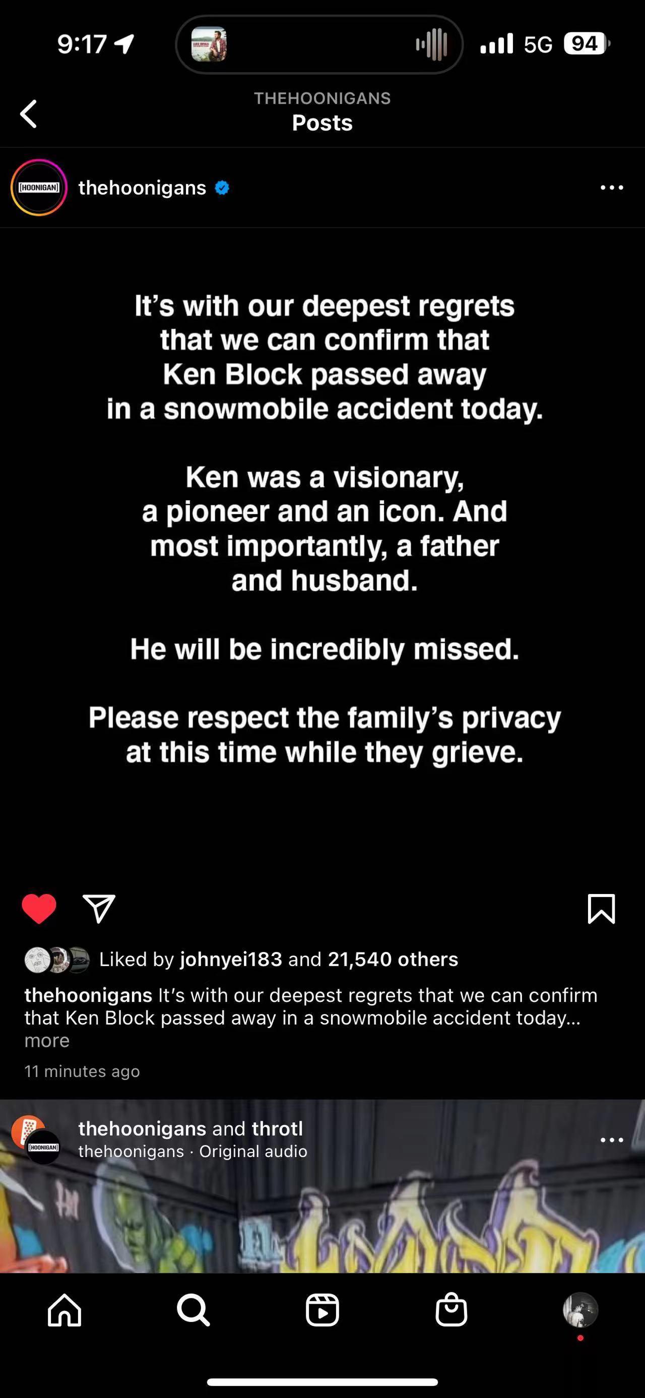 <p>Ken block没了？