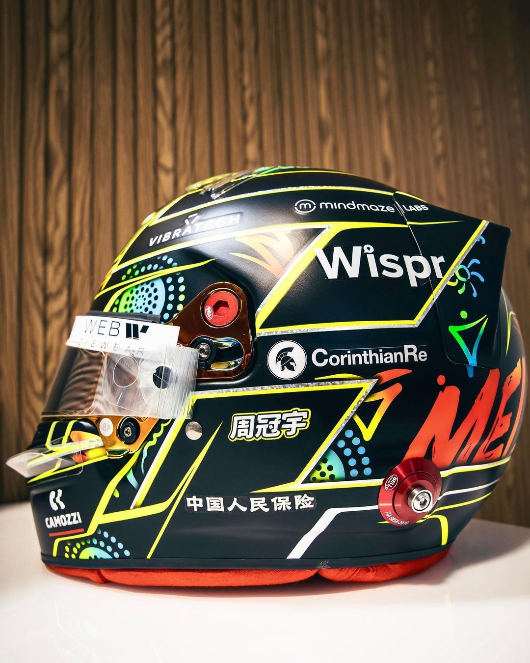 2023F1澳大利亚大奖赛周冠宇特别版头盔有袋鼠🦘有青花瓷❄️有新赞助商中国人