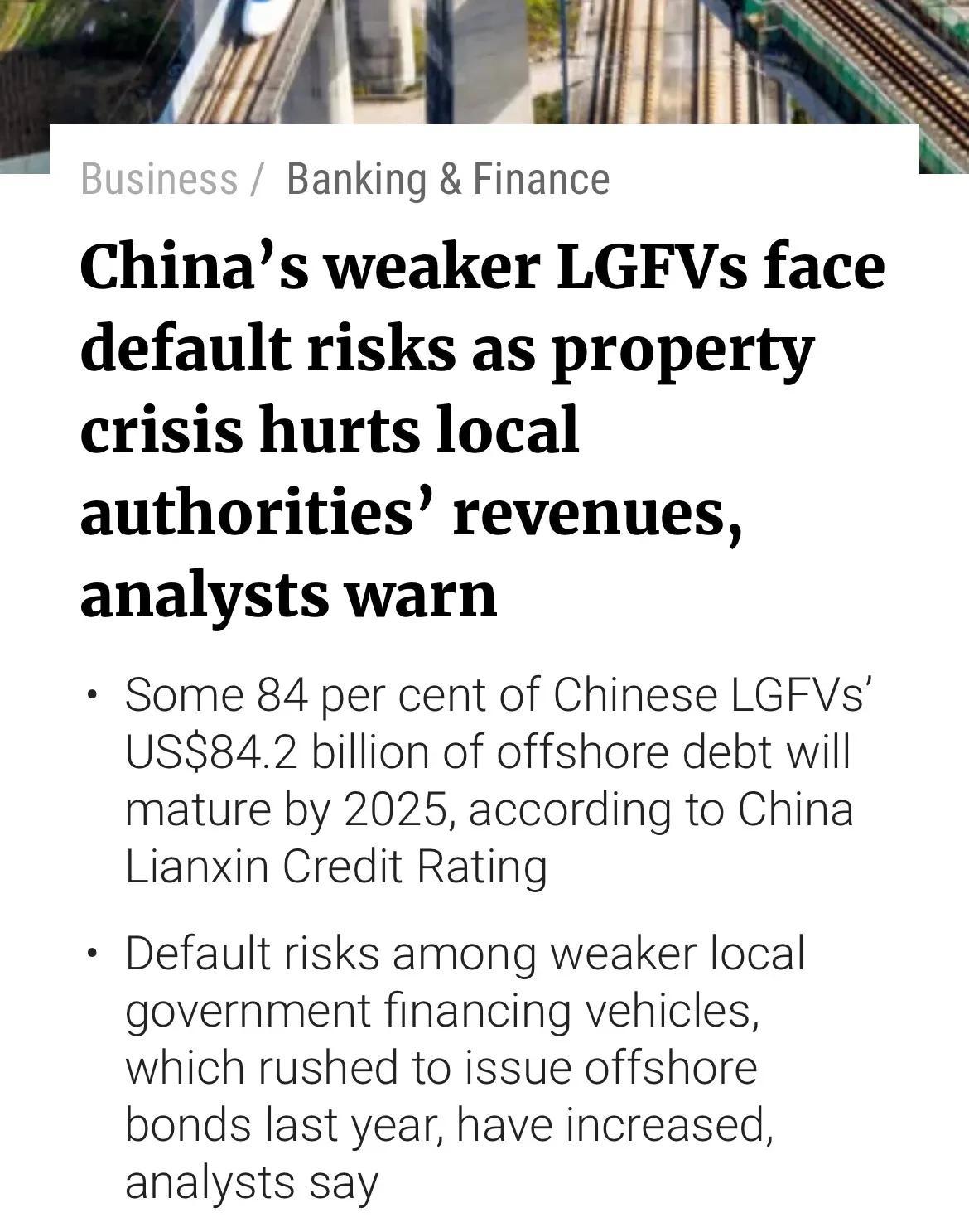 中国的地方政府融资平台面临债务违约风险

根据中国联新信用评级，到2025年，中