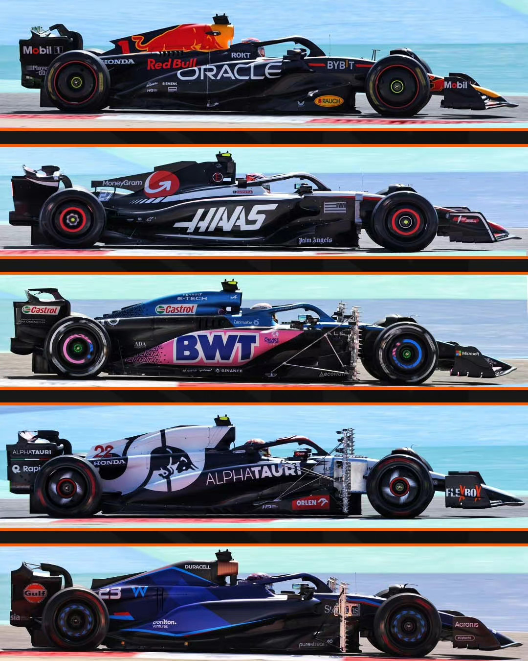 2023赛季F1的10支车队侧箱对比 ​​​🔍#f1##car时尚##赛车# 
