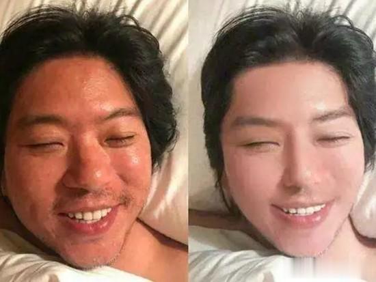 当你的偶像变成了网红脸，图一十级美颜，图五：不好意思，是惊吓
娱乐圈中的艺人们各