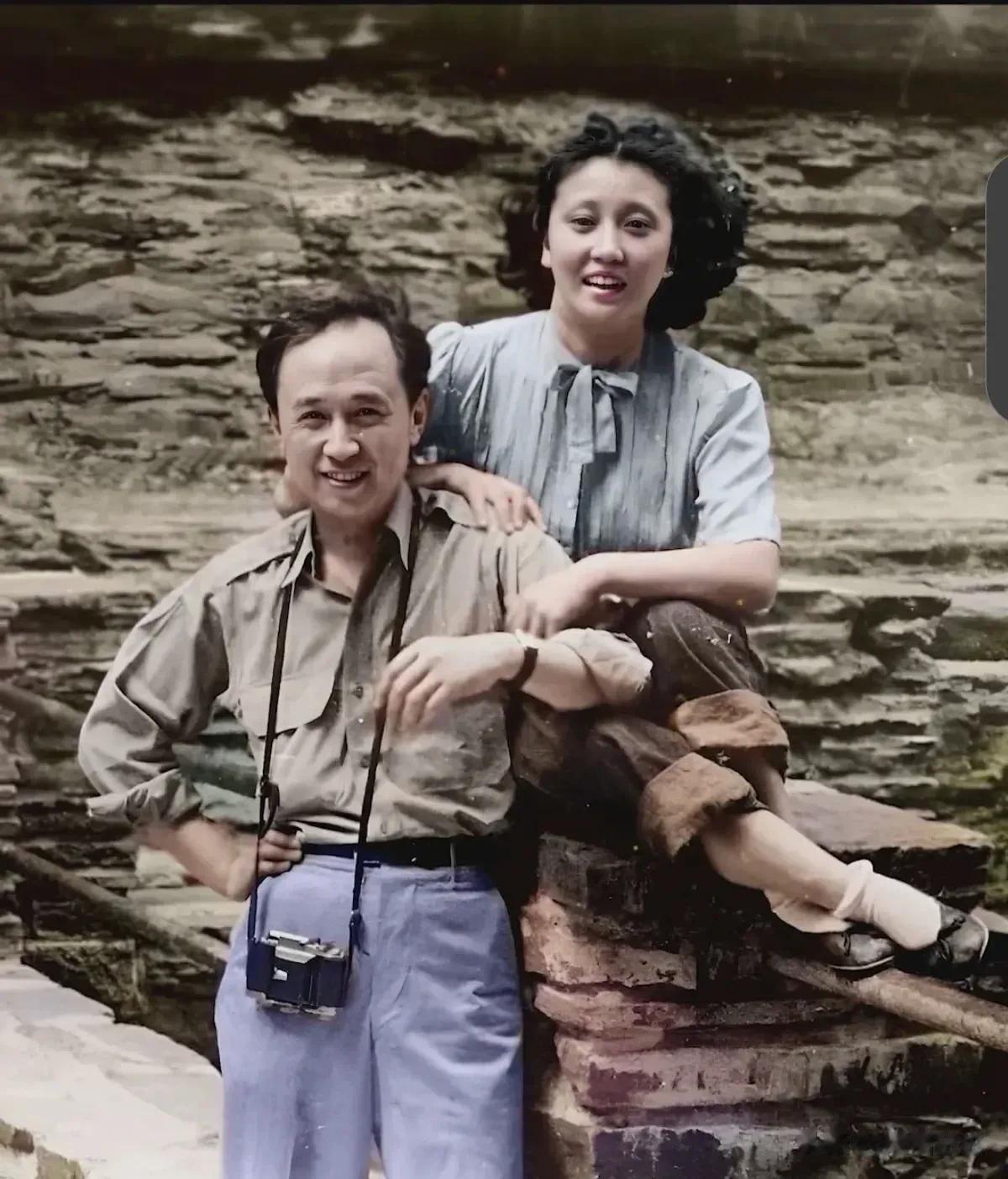 1950年，钱学森与蒋英夫妇在康奈尔大学留下的珍贵照片。

钱学森是我非常敬仰的