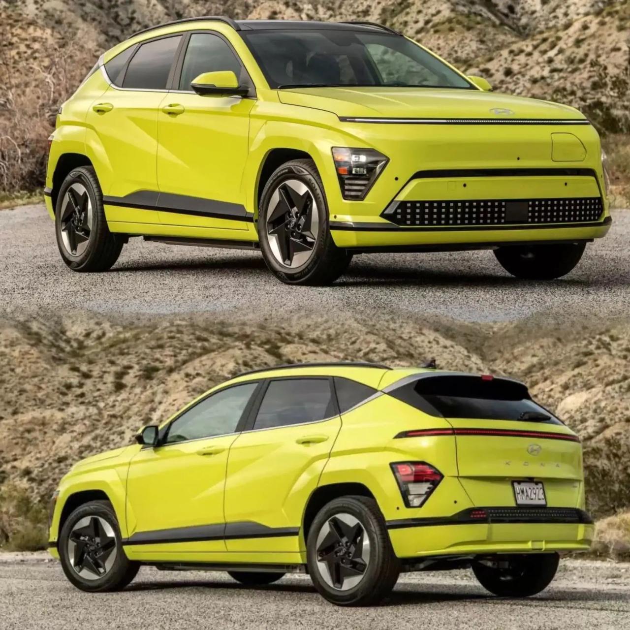 全新现代KONA纯电动版首发，小鹏出新车了！
前脸配备有贯穿式灯带设计，大灯分布