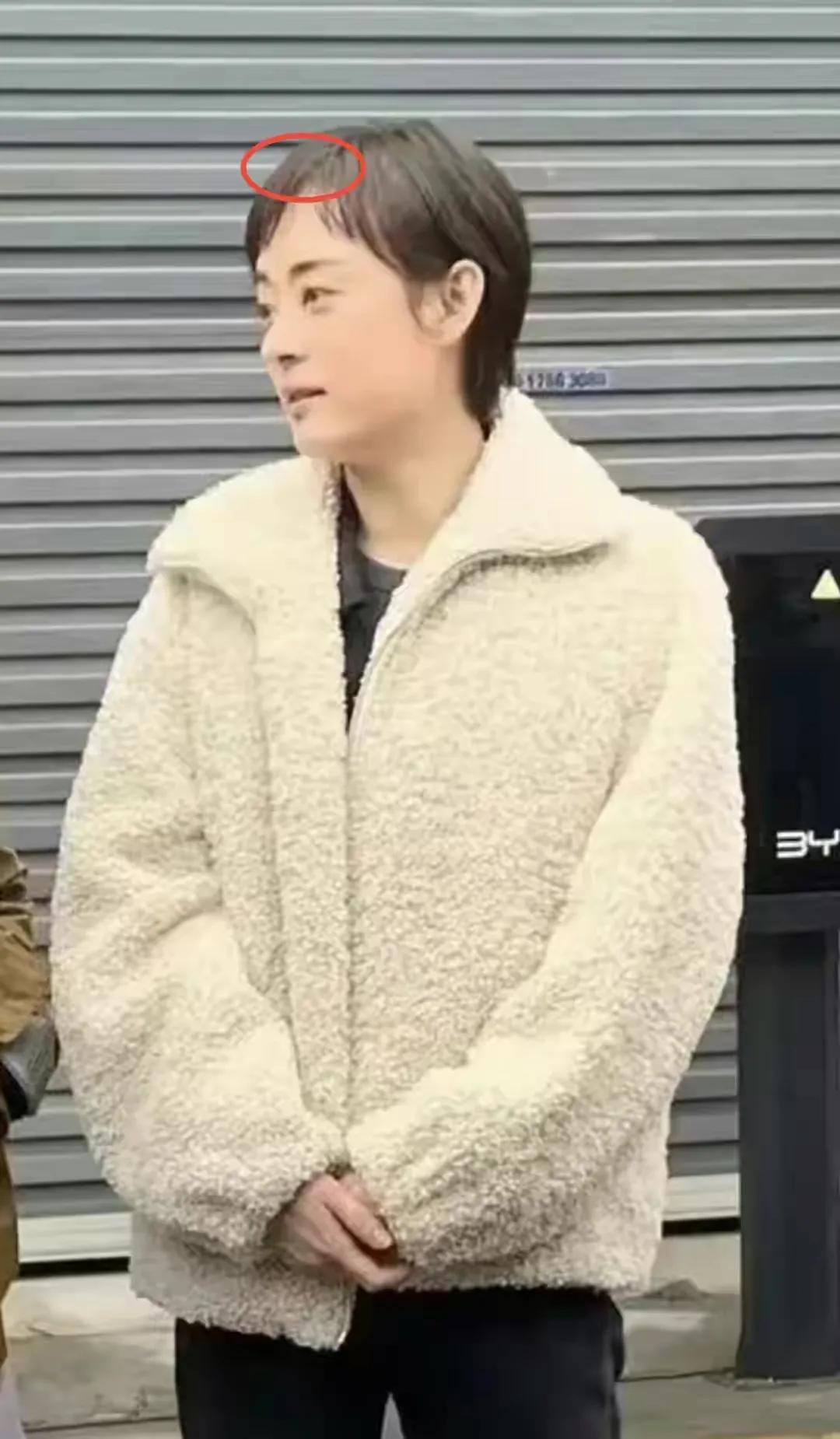 孙俪新剧造型被吐槽，她涂着厚重的发际线粉，整个人看起来很憔悴苍老。

孙俪中年和