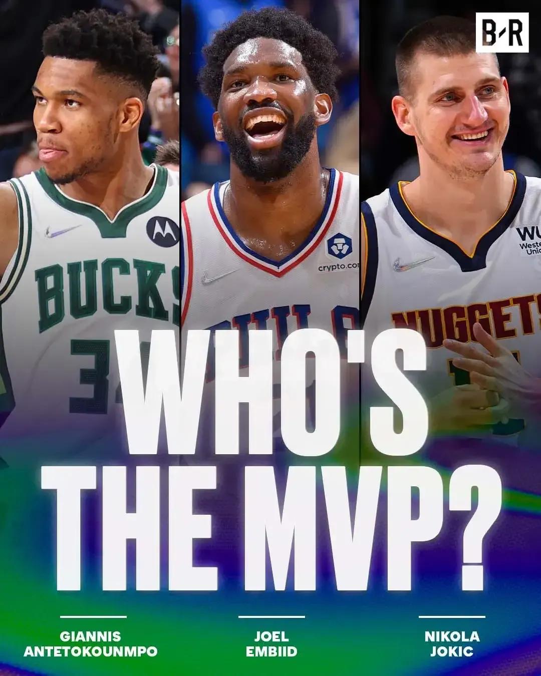 MVP花落谁家？

球队战绩
雄鹿58胜24负
76人54胜28负
掘金53胜2