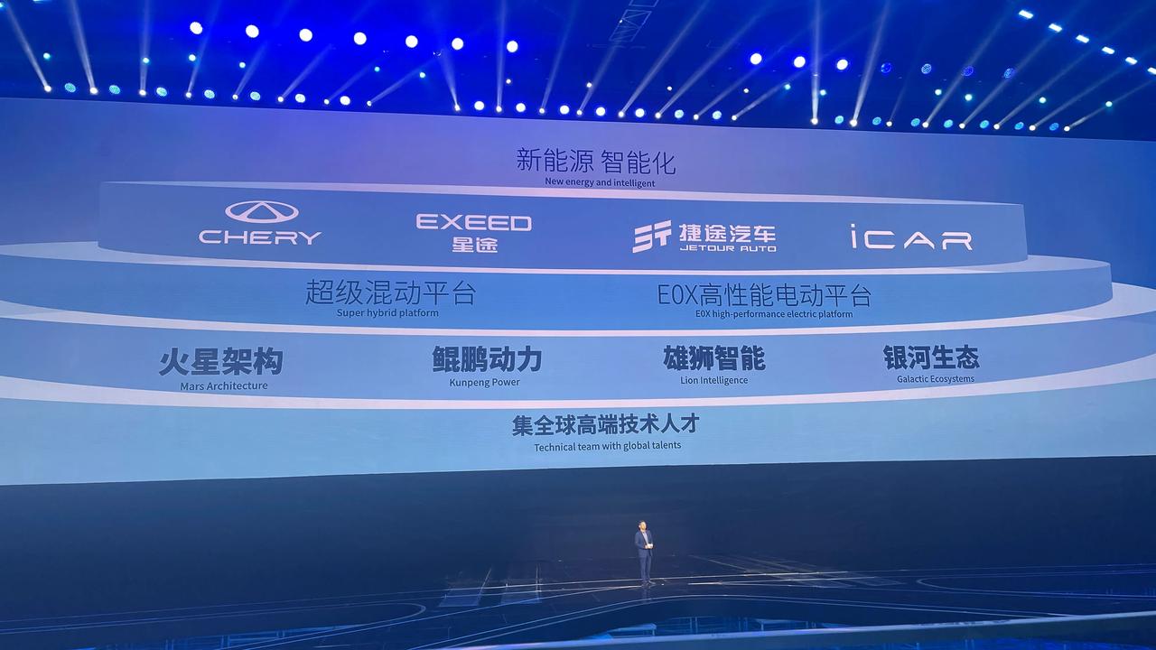 奇瑞今天在北京水立方干了大事！
一，发布了首个独立新能源电动品牌iCA，同时品牌