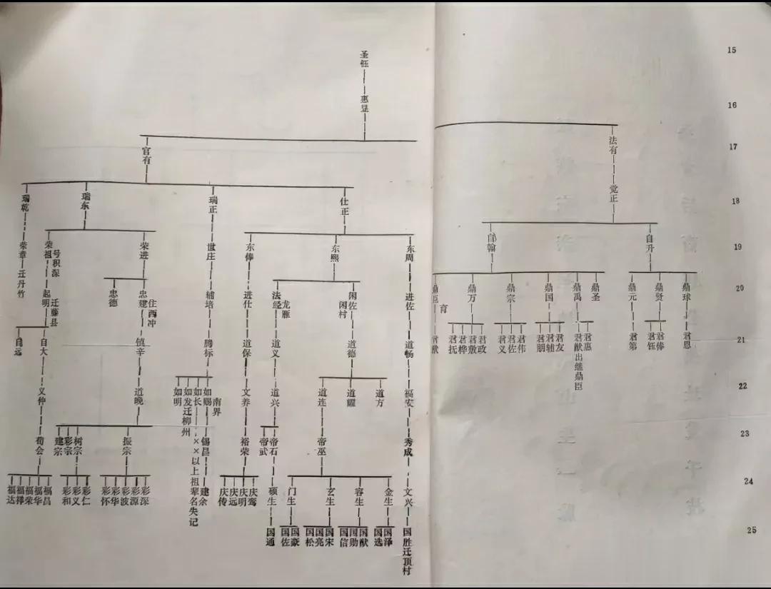没看族谱之前，无论是我的长辈，还是我们这一代人，都想当然的以为我们村的人来自：1